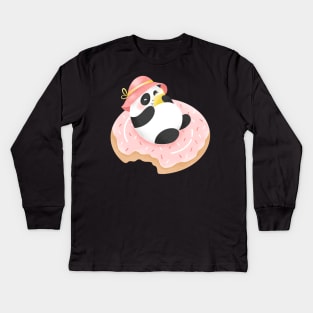 CHUBBY SUMMER PANDA Kids Long Sleeve T-Shirt